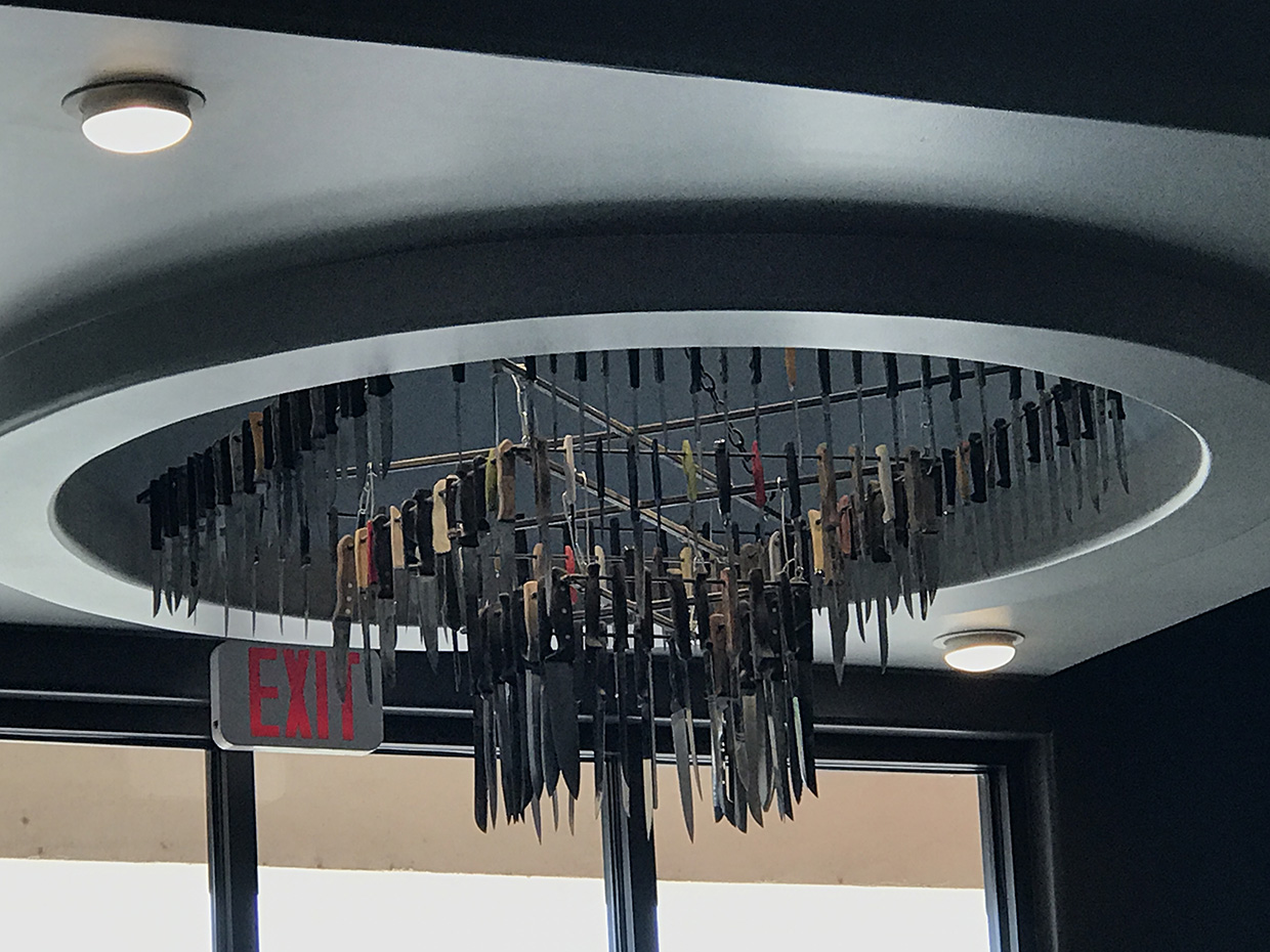 Burn Co's Kitchen Knife Chandelier