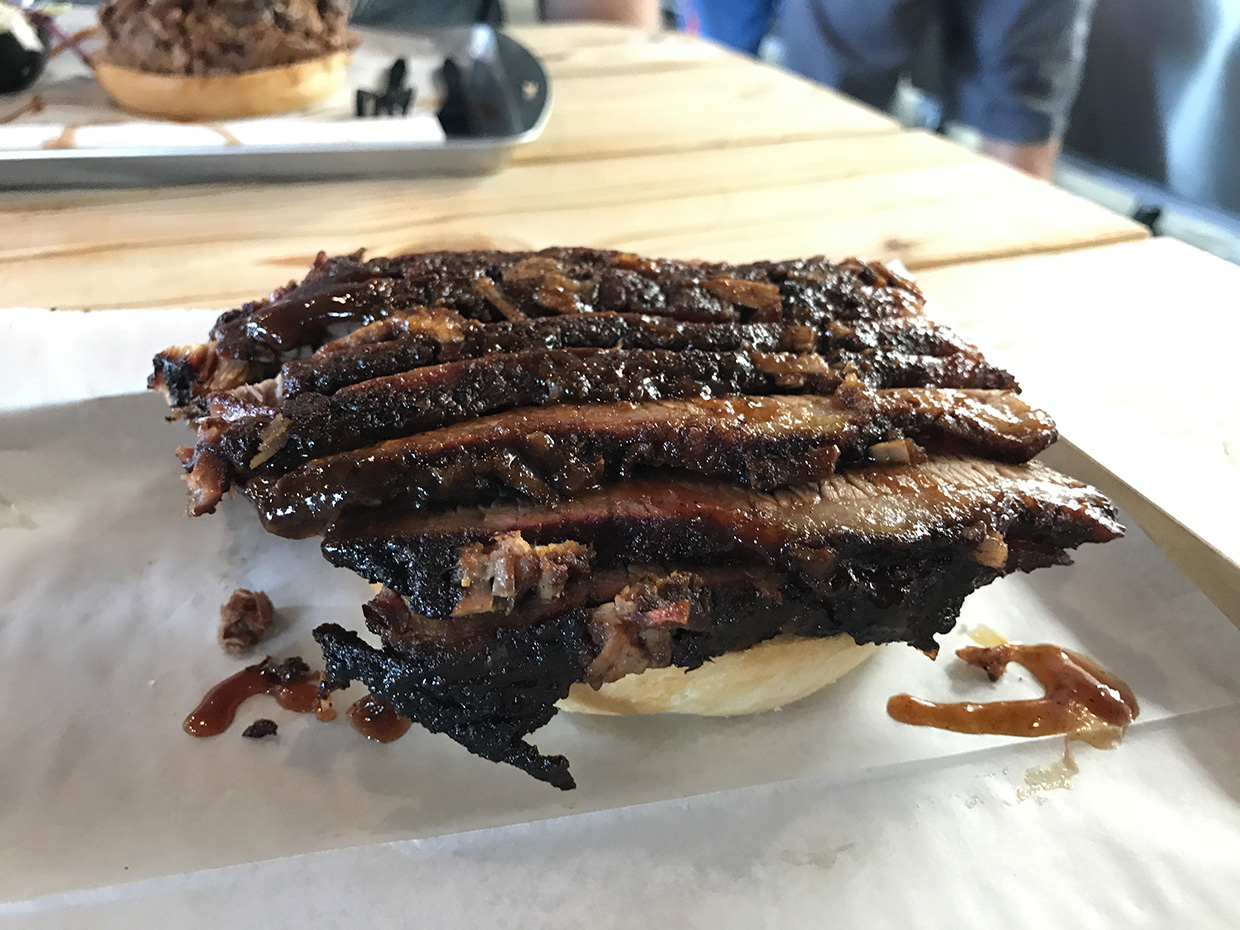 Sliced Brisket at Burn Co Riverwalk in Jenks