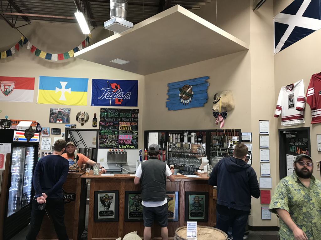 The Taproom at Marshall Brewing in Tulsa